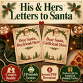 His & Hers Funny Letters to Santa – Printable PDF Bundle