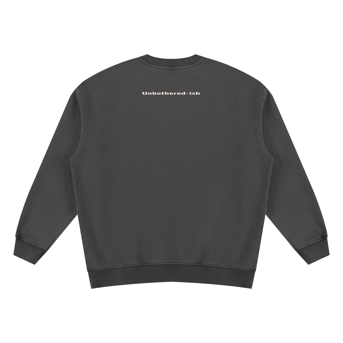 Gen X Still a Little Feral vintage wash sweatshirt in black, alternate view