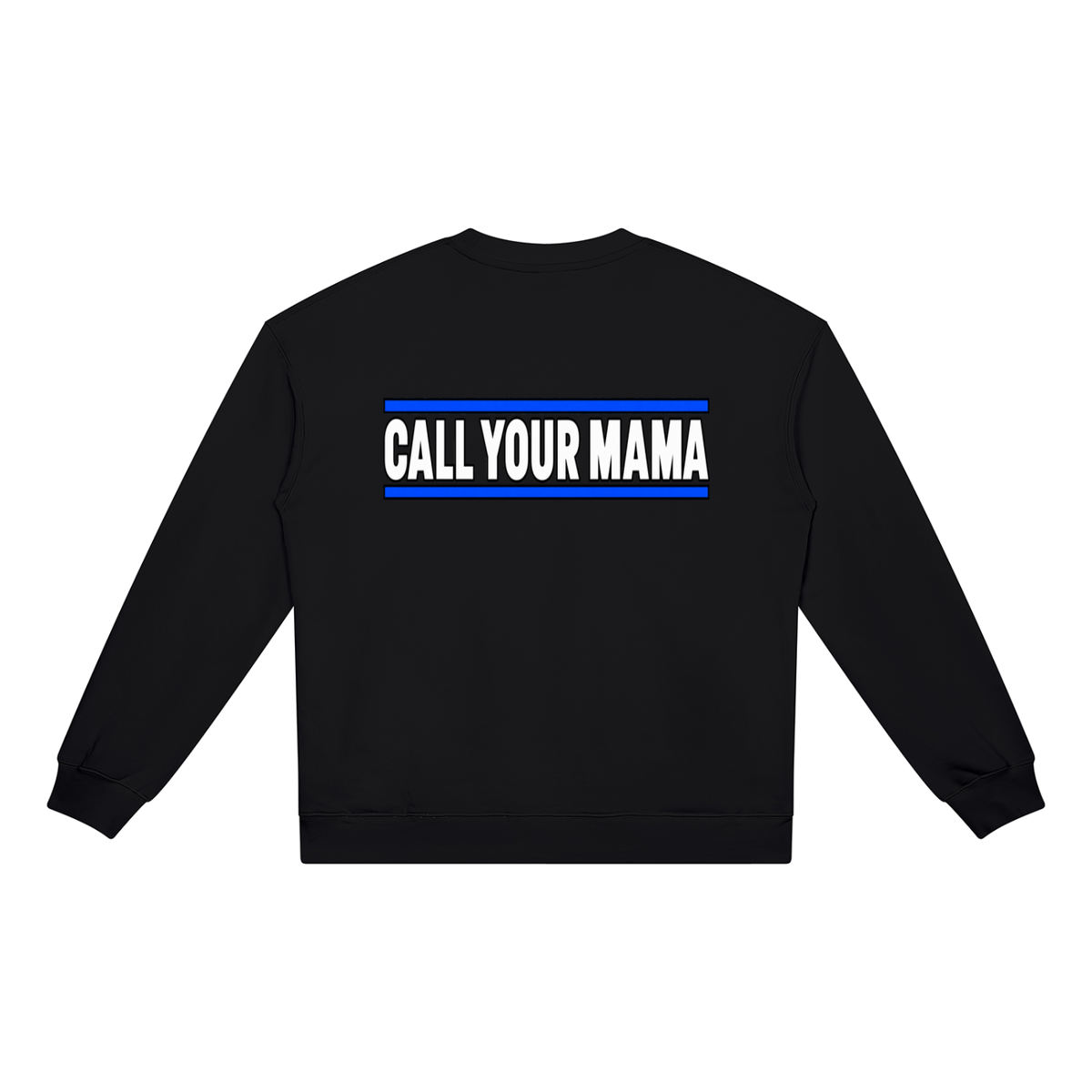 Suspended Call Your Mama crewneck sweatshirt in black, alternate view