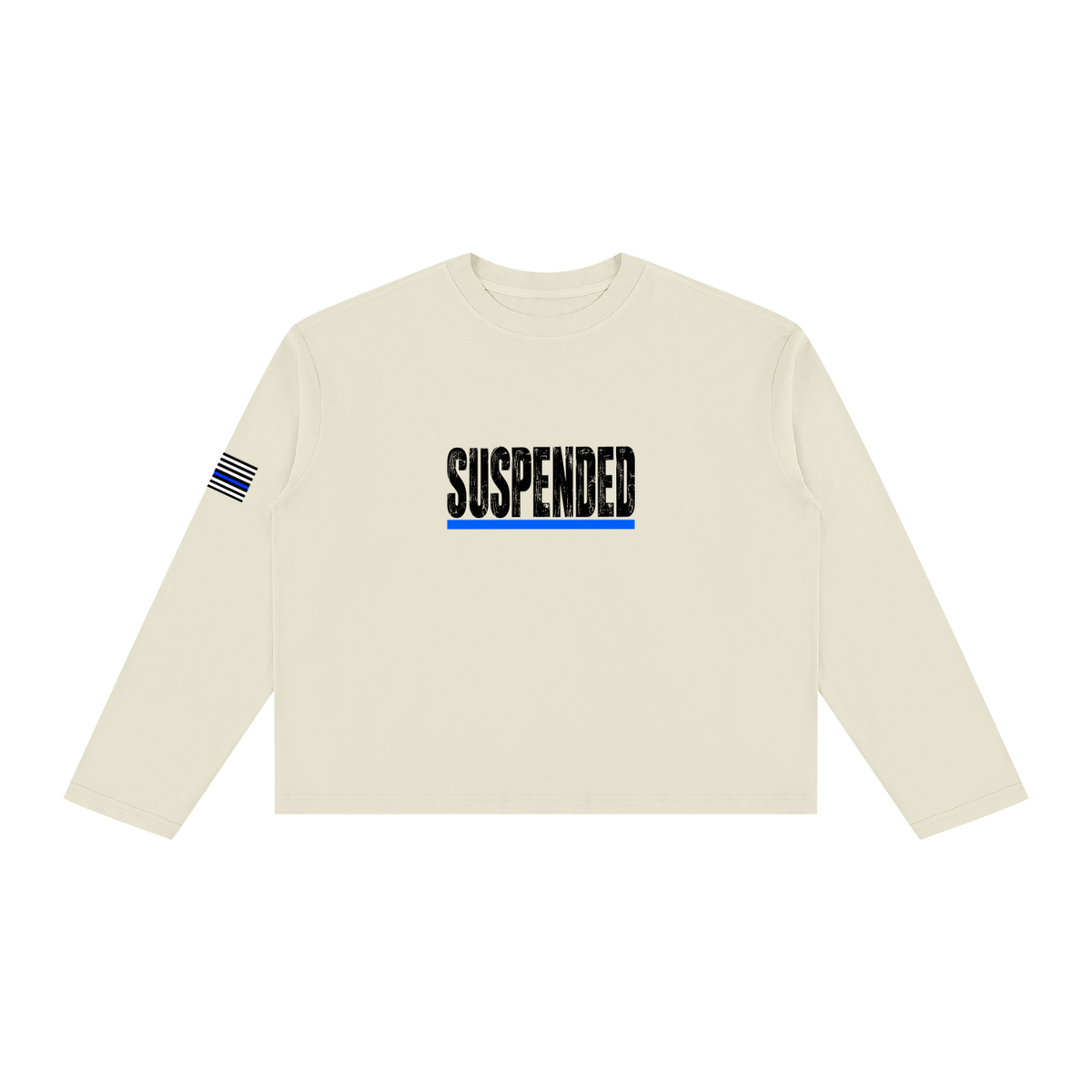 Suspended Call Your Mama vintage wash long sleeve tee in apricot