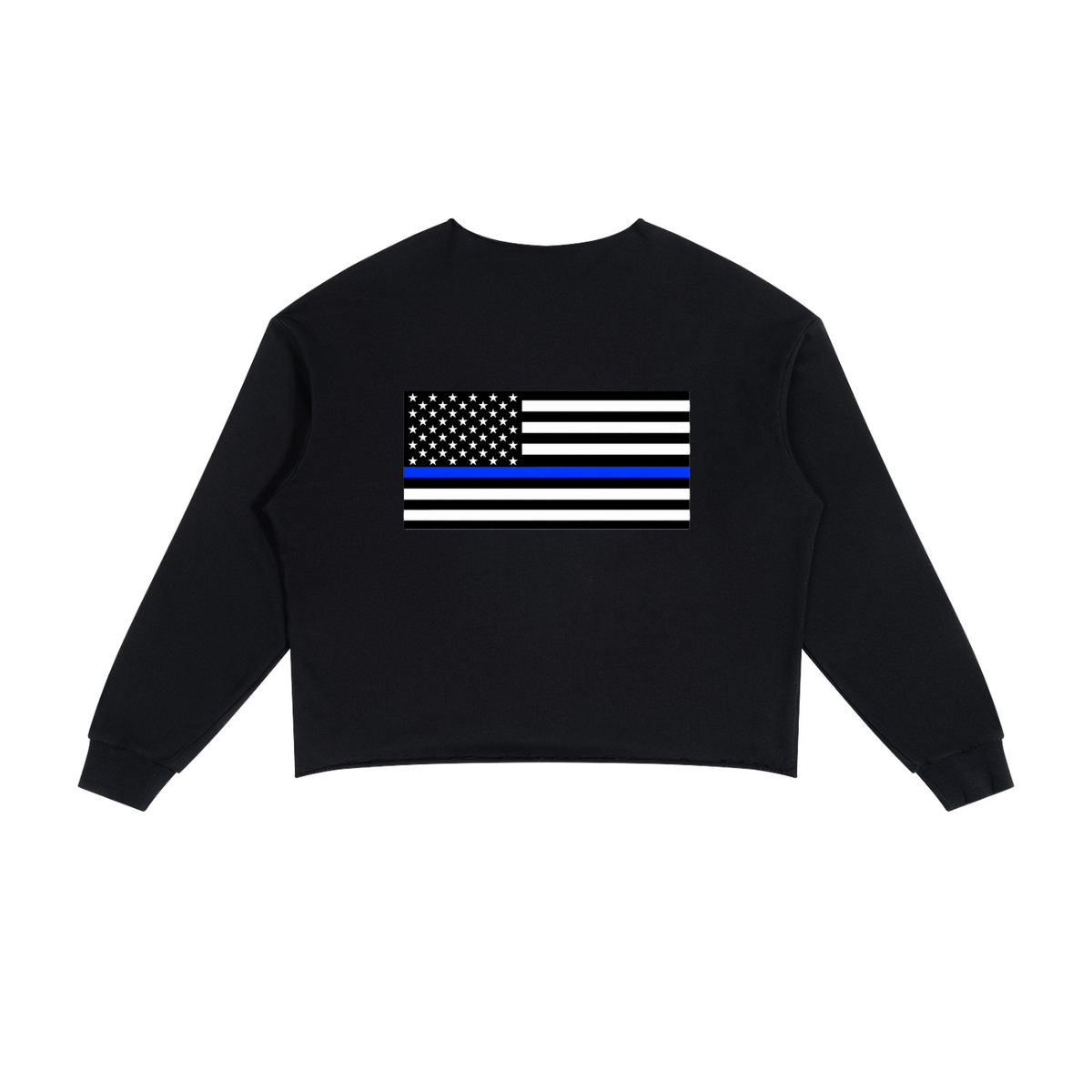 Suspended Call Your Mama raw edge V-neck sweatshirt in black, alternate view