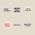 Stay Unbothered sticker pack of 6 die-cut vinyl stickers