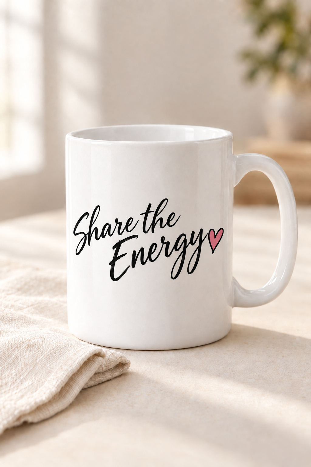 Boston Brunette Mug - Share the Energy