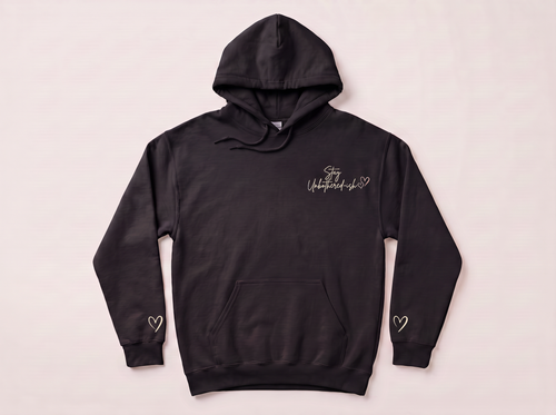 Stay Unbothered-ish Signature Hoodie Black - Front